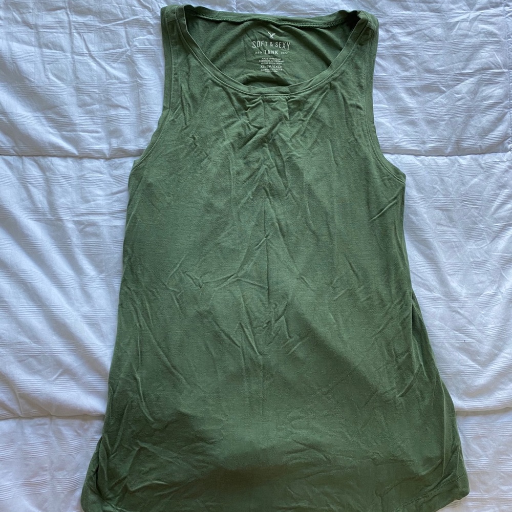 green AE tank top